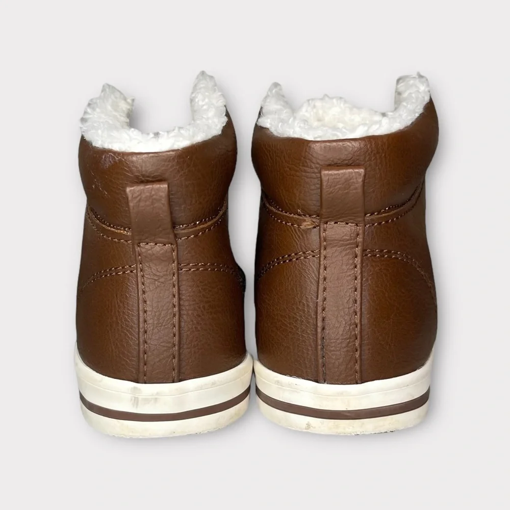 Gymboree Brown Fur Lined Lace Boots
